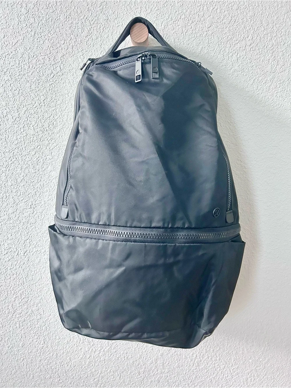 Lululemon City Adventurer Backpack Black Multiple Pockets Travel Gym School Bag